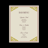 Maison Fleur Cocktail Menu Templates
