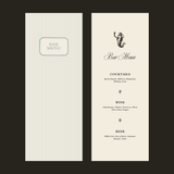 Coastal Charm Cocktail Menu Design