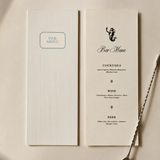Coastal Charm Cocktail Menu Design